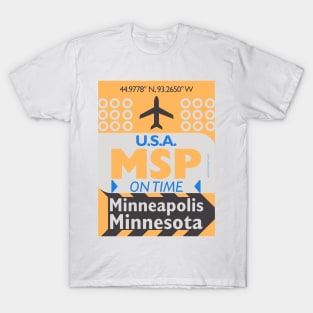 MSP airport code Minneapolis 28092021 T-Shirt